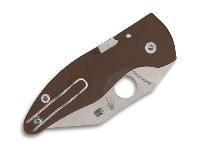 Cuchillo Cuchillo plegable | Navajas Spyderco MicroJimbo Brown G10 | CPM 15V