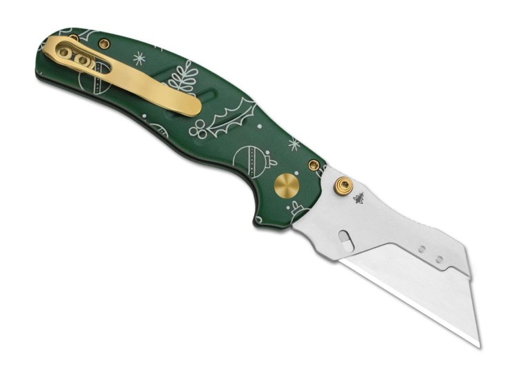 Cuchillo Cuchillo plegable | Navajas Kizer C01C 2.9 | Green G10 | Sparkling Christmas Ornaments