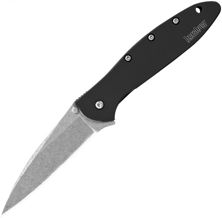 Складной нож Kershaw Leek folding knife stonewashed 1660SWBLK