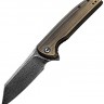 Складной нож CIVIVI Brigand Damascus Blade, Antique Brass Handles C909DS-2