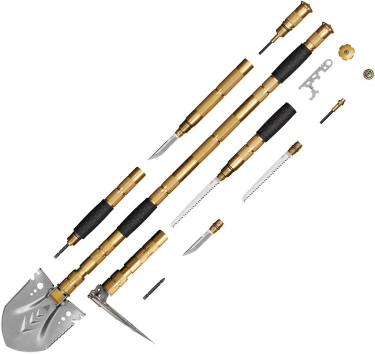 Cuchillo Pala multifuncional SRM Knives Multi-Purpose Shovel Golden