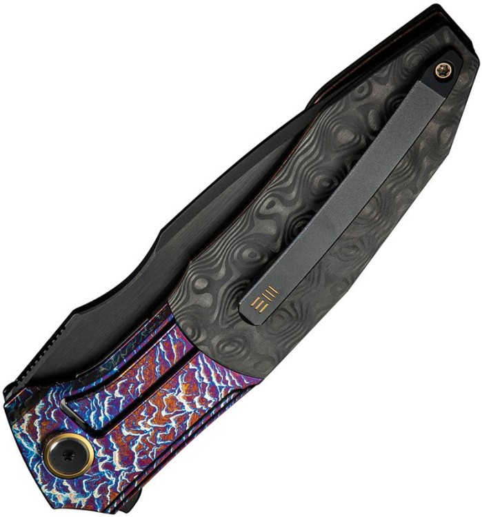 Taschenmesser WE Knife Archeozoic Flamed | Titanium Rose CF Taschenmesser WE Knife Archeozoic Flamed | Titanium Rose CF