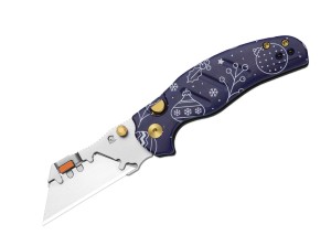 Taschenmesser Kizer C01C 2.9 | Purple G10 | Sparkling Christmas Ornaments