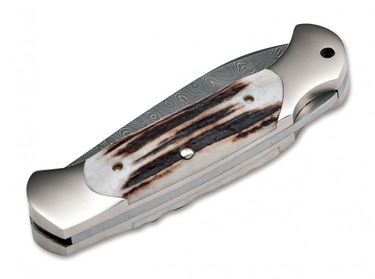 Cuchillo Cuchillo plegable Böker Scout Spearpoint Stag Damascus 112201DAM Cuchillo Cuchillo plegable Böker Scout Spearpoint Stag Damascus 112201DAM