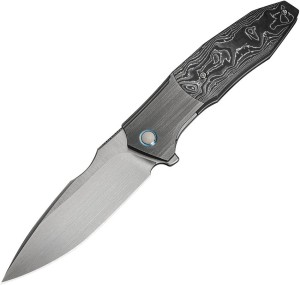 Cuchillo plegable | Navajas WE Knife Archeozoic | Titanium Gray Aluminum Foil CF