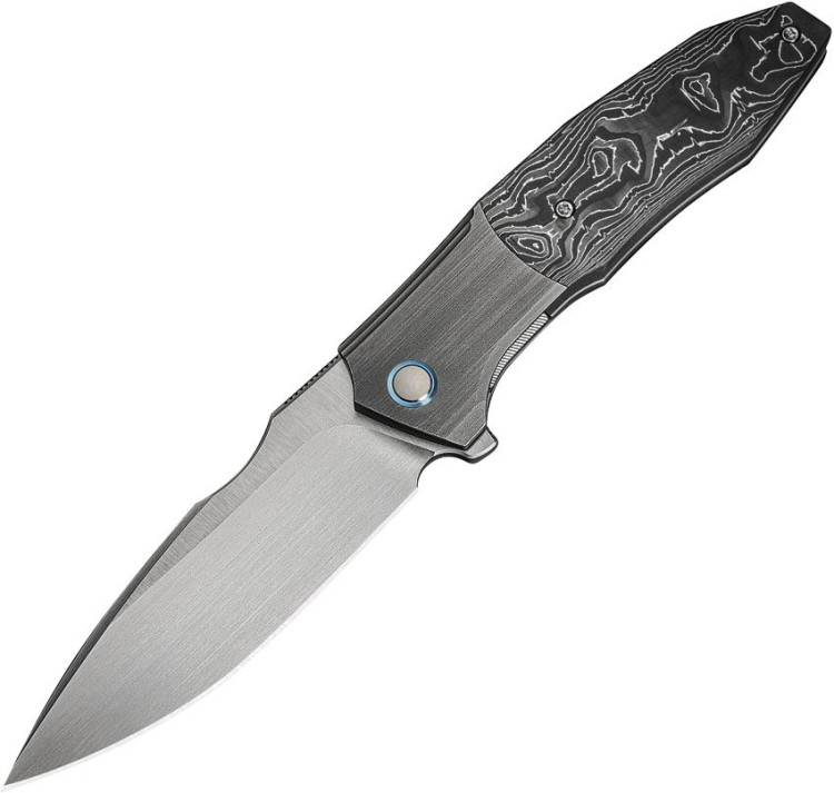 Cuchillo Cuchillo plegable | Navajas WE Knife Archeozoic | Titanium Gray Aluminum Foil CF