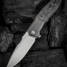 Cuchillo Cuchillo plegable | Navajas WE Knife Archeozoic | Titanium Gray Aluminum Foil CF