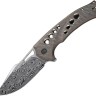 Cuchillo Cuchillo plegable | Navajas WE Knife Swiftfin Damascus | Titanium Tiger Stripe