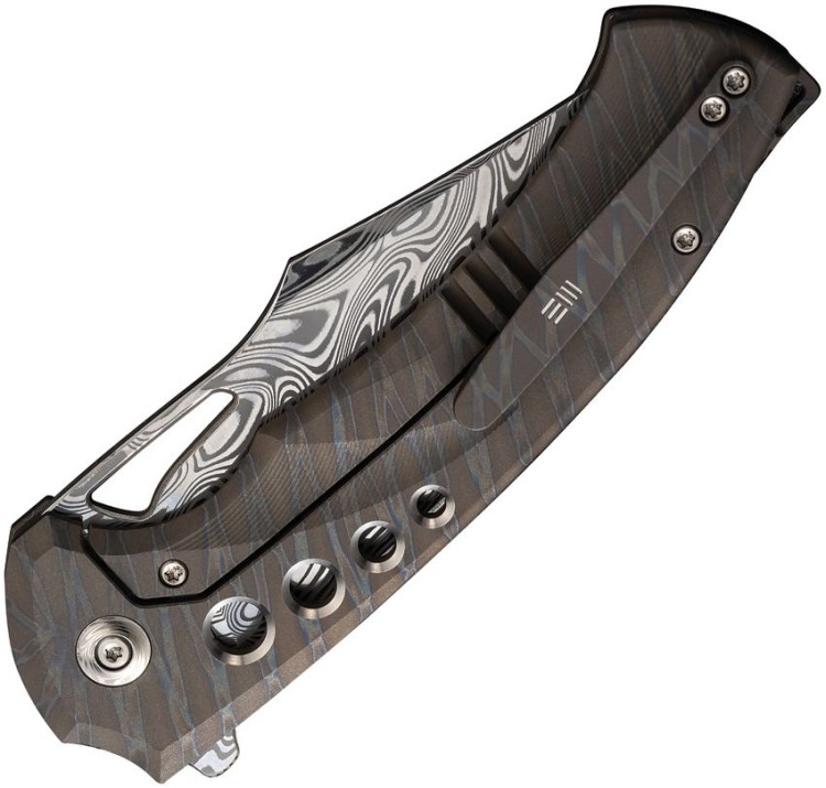 Taschenmesser WE Knife Swiftfin Damascus | Titanium Tiger Stripe Taschenmesser WE Knife Swiftfin Damascus | Titanium Tiger Stripe