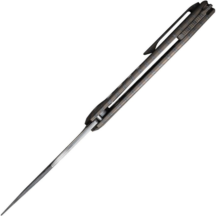 Taschenmesser WE Knife Swiftfin Damascus | Titanium Tiger Stripe Taschenmesser WE Knife Swiftfin Damascus | Titanium Tiger Stripe