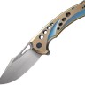 Taschenmesser WE Knife Swiftfin CPM-20CV | Titanium | Golden Blue
