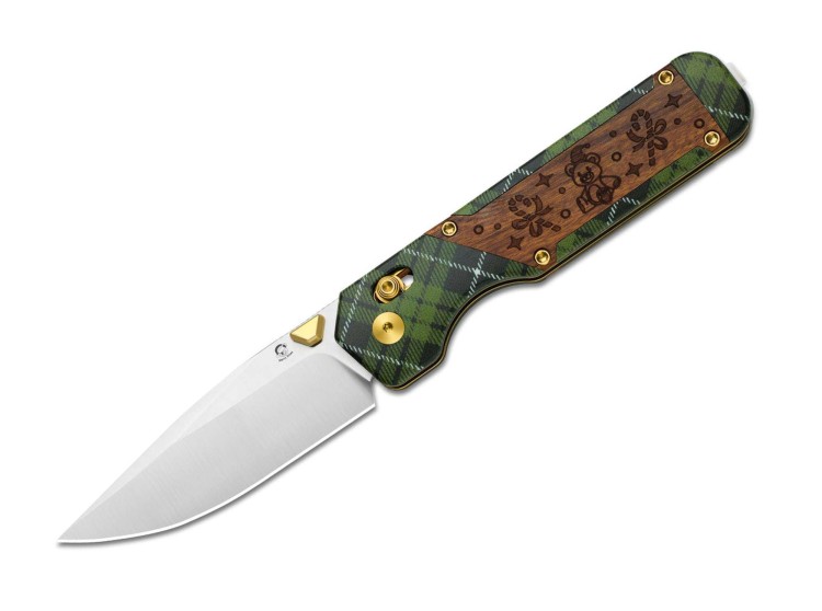 Cuchillo Cuchillo plegable | Navajas Kizer Militaw Nitro-V | Festive Christmas Bear