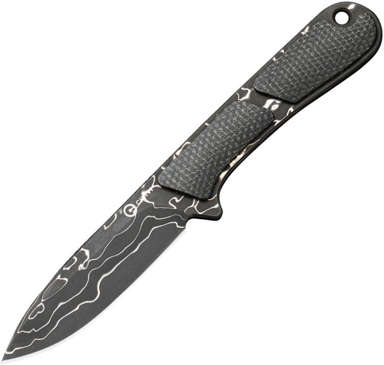 Нож CIVIVI Mini Elementum | Fixed Micarta Dark Green | Damascus
