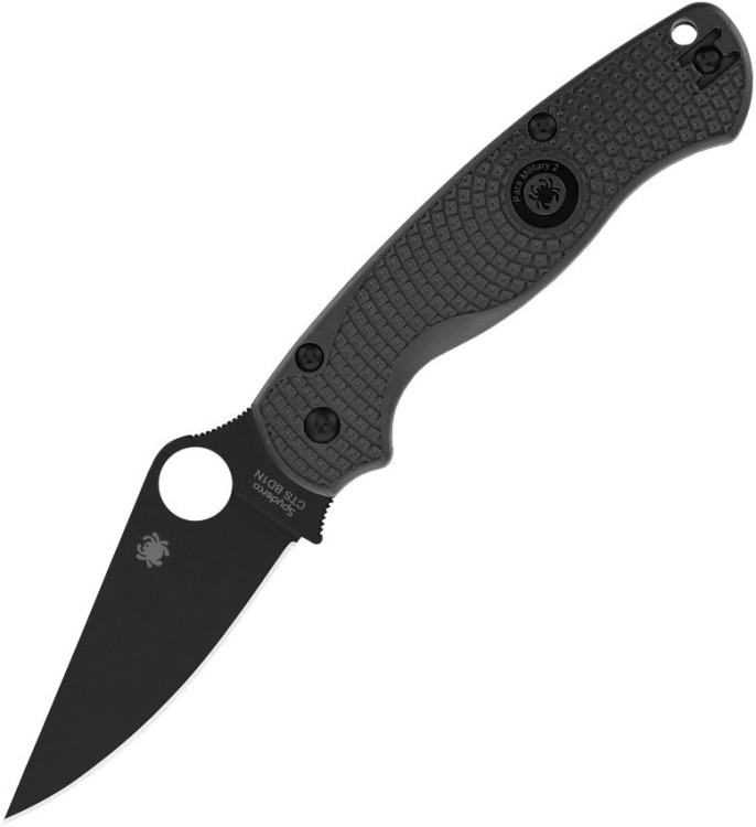 Cuchillo Cuchillo plegable | Navajas Spyderco Para Military 2 | Lightweight | CTS BD1N | Black Blade