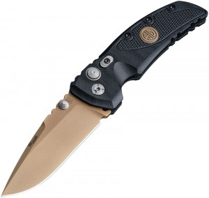 Складной нож SIG Sauer by Hogue Elishewitz EX-01 SIG Emperor Scorpion Manual 154CM FDE Plain Drop Point Blade, Black G10 Handles 
