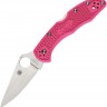Складной нож Spyderco Delica 4 FRN Flat Ground pink C11FPPNS30V