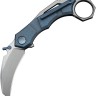 Taschenmesser WE Knife Tayra M390 | Titanium Blue & Grey Ti Satin
