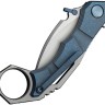 Taschenmesser WE Knife Tayra M390 | Titanium Blue & Grey Ti Satin