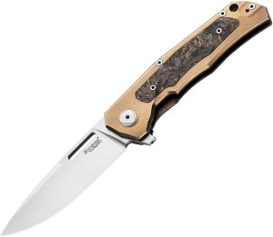 Cuchillo plegable | Navajas LionSteel Q4ttro | Titanium Bronze CF | MagnaCut