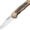 Складной нож LionSteel Q4ttro | Titanium Bronze CF | MagnaCut