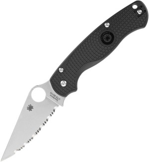 Cuchillo plegable | Navajas Spyderco Para Military 2 | Lightweight | CTS BD1N | Black G10