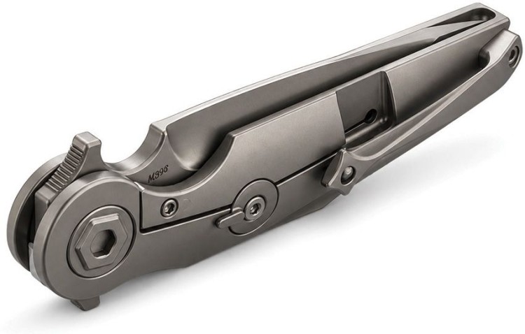 Taschenmesser Rike Knife Viper 3 V2 | Green CF | M398 | Titanium