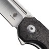 Kizer Cutlery Vanguard Ki4458T3 Begleiter Flipper Knife  S35VN Satin Tanto Blade, Marble Carbon Fiber Handles