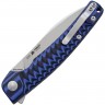 Kizer Cutlery Splinter Linerlock, Black/Blue folding knife