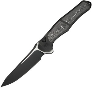 Taschenmesser WE Knife 702XI M390 | Black Titanium | Aluminum Foiled CF