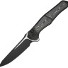 WE Knife 702XI M390 | Black Titanium | Aluminum Foiled CF