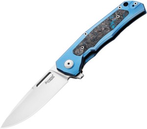 Taschenmesser LionSteel Q4ttro | Blue Titanium CF