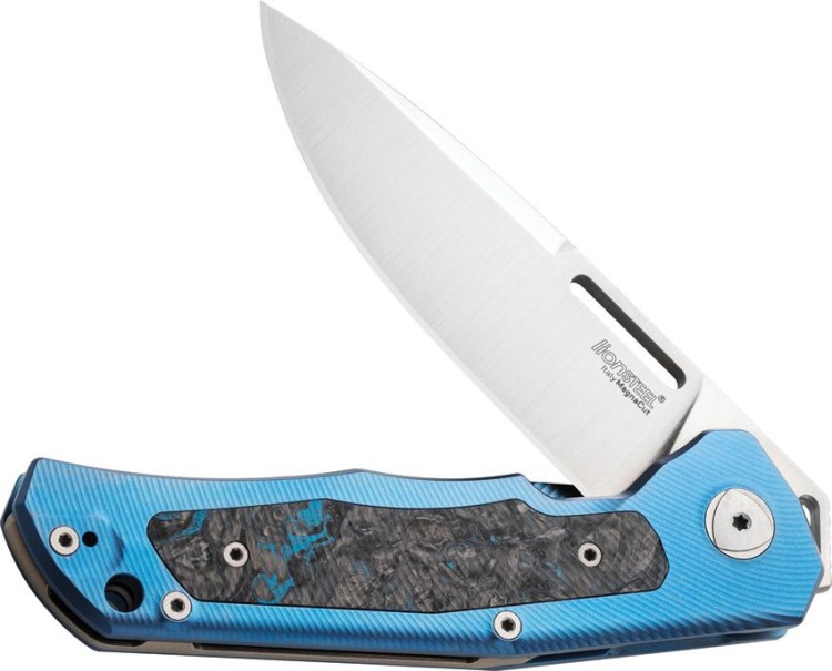 Taschenmesser LionSteel Q4ttro | Blue Titanium CF | MagnaCut Taschenmesser LionSteel Q4ttro | Blue Titanium CF | MagnaCut