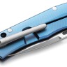 Taschenmesser LionSteel Q4ttro | Blue Titanium CF | MagnaCut