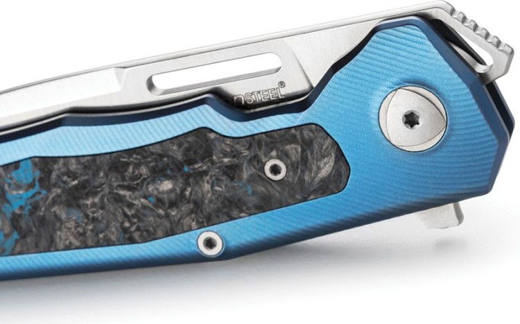 Taschenmesser LionSteel Q4ttro | Blue Titanium CF | MagnaCut Taschenmesser LionSteel Q4ttro | Blue Titanium CF | MagnaCut