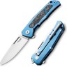 Taschenmesser LionSteel Q4ttro | Blue Titanium CF | MagnaCut