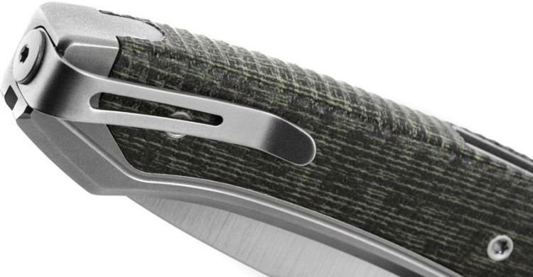 Складной нож LionSteel Twain | Titanium Micarta Green | MagnaCut