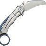 Taschenmesser WE Knife Tayra M390 | Grey & Blue Titanium Stonewashed