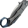 Taschenmesser WE Knife Tayra M390 | Grey & Blue Titanium Stonewashed