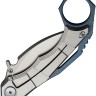Taschenmesser WE Knife Tayra M390 | Grey & Blue Titanium Stonewashed