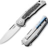 Складной нож LionSteel Q4ttro | Titanium Grey CF | MagnaCut