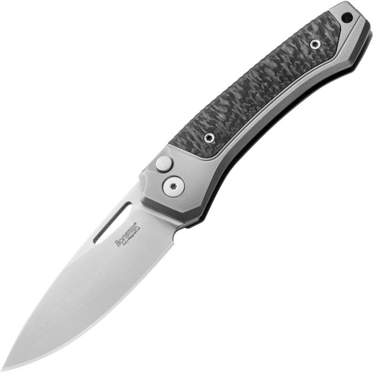 Cuchillo Cuchillo plegable | Navajas LionSteel Twain Titanium Grey CF | MagnaCut