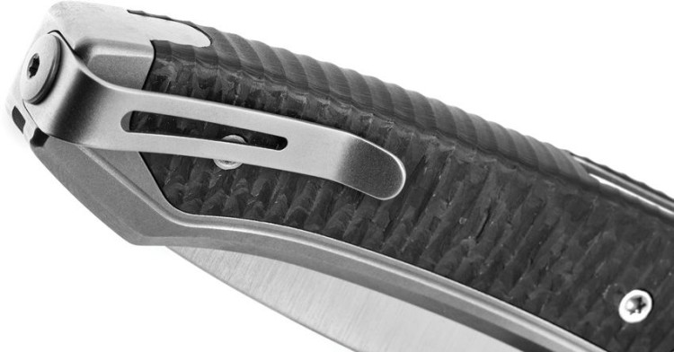 Cuchillo Cuchillo plegable | Navajas LionSteel Twain Titanium Grey CF | MagnaCut