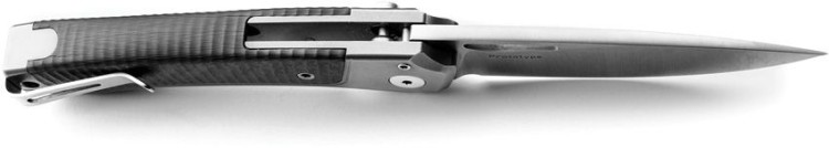 Cuchillo Cuchillo plegable | Navajas LionSteel Twain Titanium Grey CF | MagnaCut