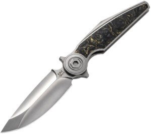 Cuchillo plegable | Navajas Rike Knife Viper 3 V2 | Gold CF | M398 | Titanium 