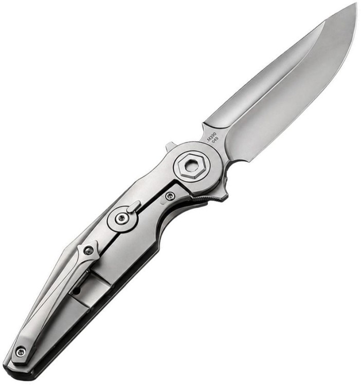 Taschenmesser Rike Knife Viper 3 V2 | Gold CF | M398 | Titanium 
