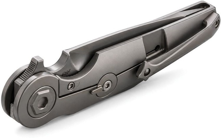 Taschenmesser Rike Knife Viper 3 V2 | Gold CF | M398 | Titanium 