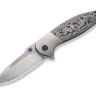 Складной нож WE Knife Nitro OG Titanium, Grey Aluminum Foil CF
