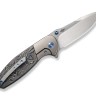 Cuchillo Cuchillo plegable WE Knife Nitro OG Titanium, Grey Aluminum Foil CF