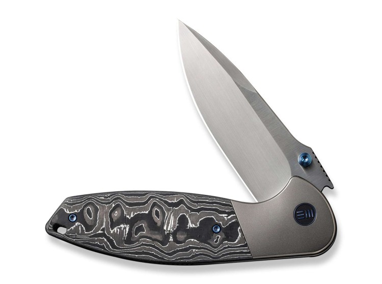 Cuchillo Cuchillo plegable WE Knife Nitro OG Titanium, Grey Aluminum Foil CF