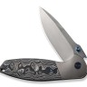 Cuchillo Cuchillo plegable WE Knife Nitro OG Titanium, Grey Aluminum Foil CF